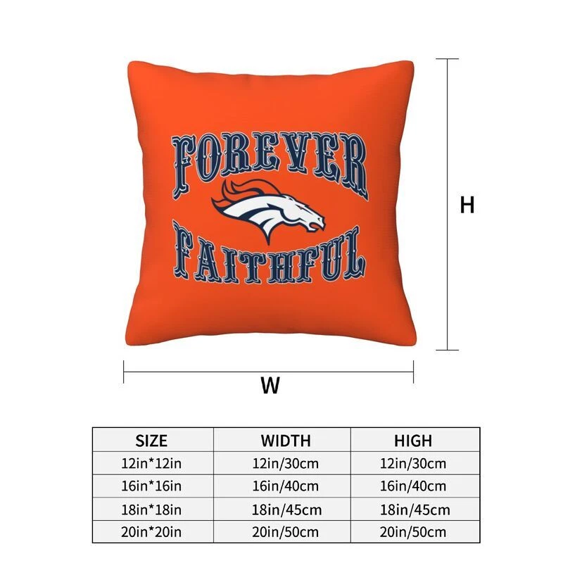 Denver Broncos Forever Faithful Throw Pillow Covers