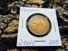 Greenland 2 Euro 2005 Fantasy Issue - Exonumia Coin - i