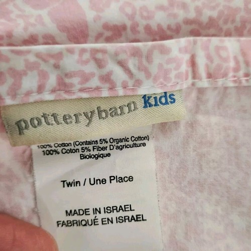 Pottery Barn Kids Pink Butterfly Twin Flat Sheet Animal Print 100% Cotton - Picture 2 of 14