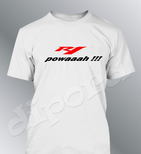 Tee Hemd Passt R1 Powaaah S M L XL XXL Herren Power Motorrad YZF - Bild 3 von 6