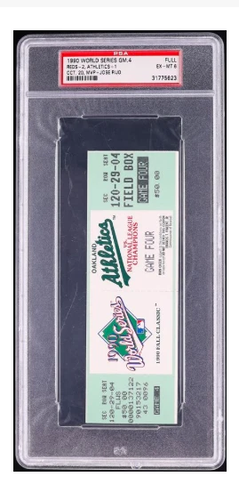 Cincinnati Reds Baseball Original Vintage Sports Ticket Stubs for