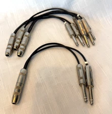 Made by Proco 1/4 TRS Female to Dual TS 1/4 Males Insert Cable Switchcraft Qt 4