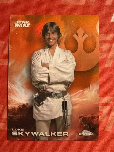2025 Topps Chrome Star Wars Luke Skywalker Orange /25