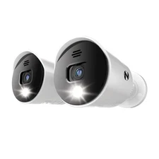 Wired 1080p HD Indoor/Outdoor Add On Spotlight Cameras with Preset Voice Aler...