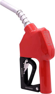 Red 3/4'' Inch NPT Automatic Shut-Off Fuel Nozzles Three Notch Hold Open Clip wit