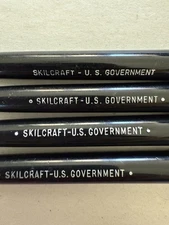Vintage Skilcraft US Government Desk Pens Lot of 4 Black Pens