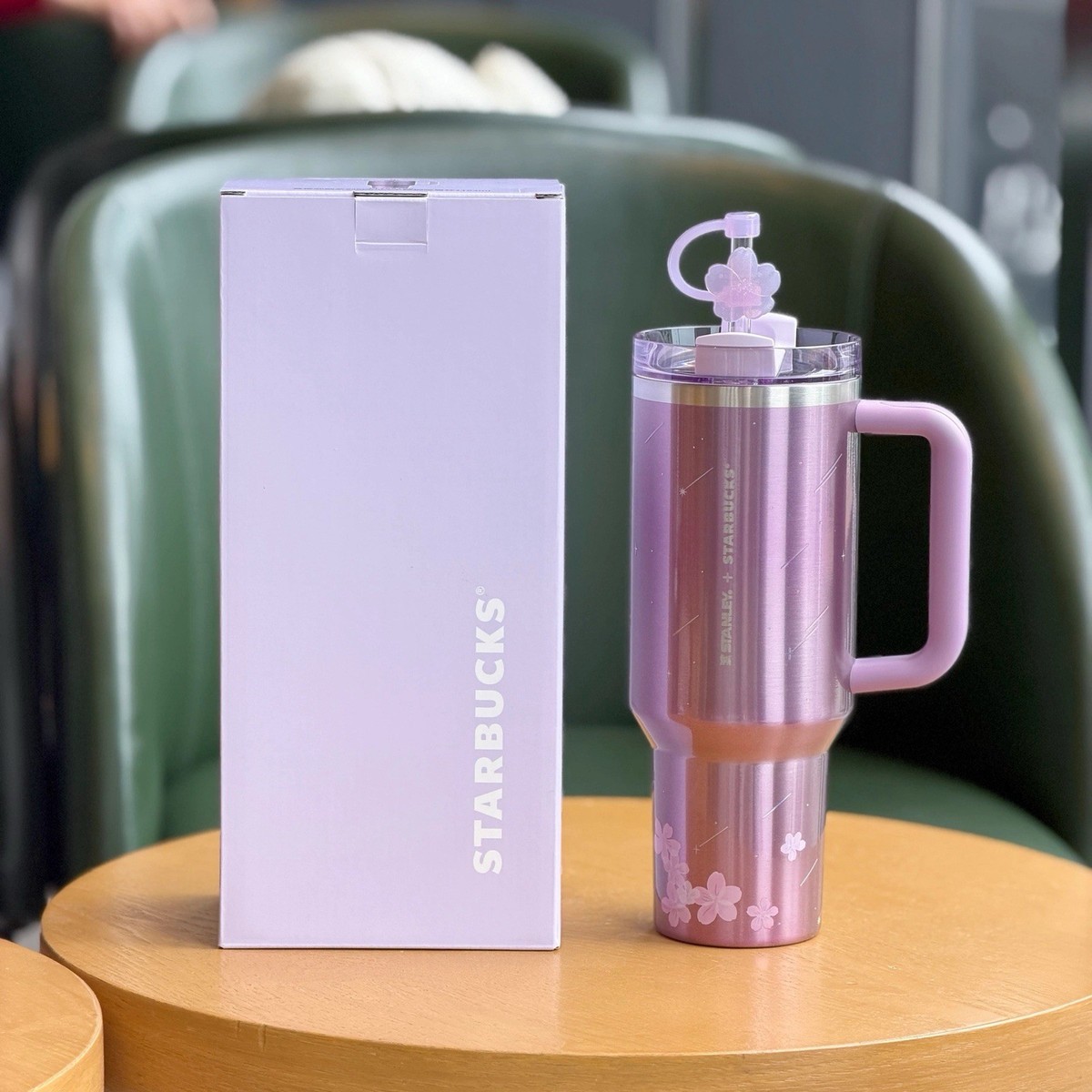 Starbucks 2026 Chinese Sakura Cherry STANLEY 3 WAY Tumbler 40 OZ