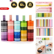 Washi Tape Set 50 Rolls Decorative Adhesive Tape for Scrapbooking Arts Crafts