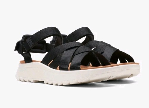 Clarks Dashlite Cross Sandals Black Size 6 eu 39.5 - Picture 3 of 6