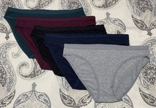 Victoria s Secret NEW cotton stretch bikini panties MED set of 5