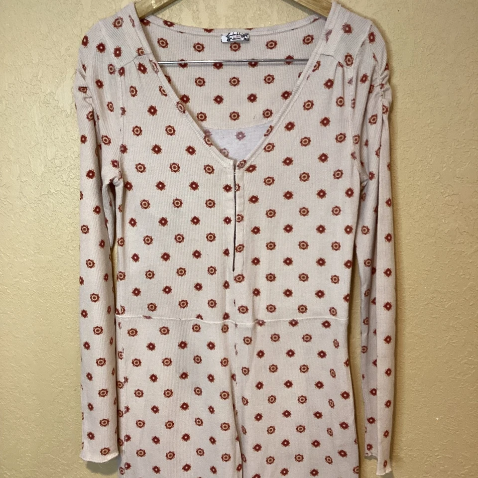 Pijama térmico de una pieza Free People Intimately Home Alone Long Johns, talla pequeña Foto 2 de 4