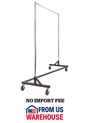 Econoco Economy Z Rack Square Tubing Base Rolling Garment Rack 60''
