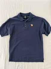 Vintage Warner Bros Studio Store Tasmanian Devil Men  s Medium Navy Polo Shirt