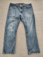 Lee Vintage Slim Jeans Mens 38x30 Blue Straight Leg Medium Wash Denim