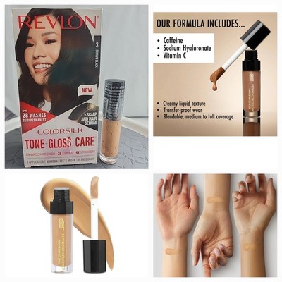Black Radiance Complexion Longwear Concealer Fair to Lt 1 Oz & REVLON COLORSILK