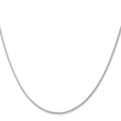 14K Weißgold Spiga (Weizen) Kette Halskette, 1,5 mm