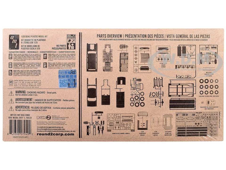 KIT MODELO HABILIDAD 2 INDY DRAG COMBO 3 EN 1 SET MODELO ESCALA 1/25 POR AMT AMT1520 Foto 4 de 4