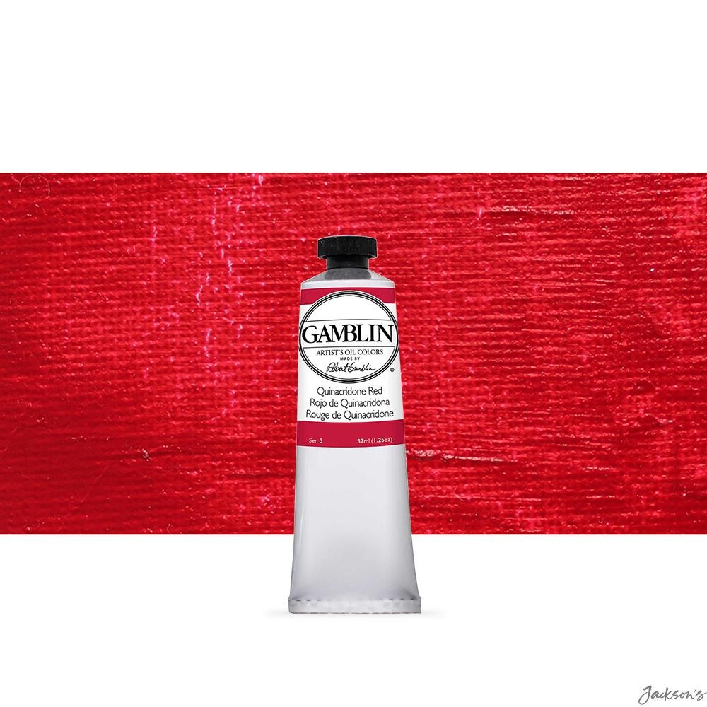 Gamblin Artists Oil Paint Quinacridone Red PV19 37ml Tube For Painting
