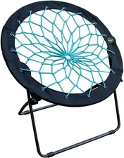 Zenithen Bunjo Bungee Dish Chair for Dorms and Bedrooms, Teal, 33"