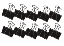Q-Connect 16mm Foldback Clip - Black Pack of 10 16 mm Black