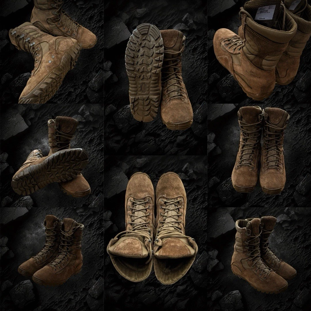 Belleville Mens FAFTW 7.5 WF Safe to Fly Military Flight Boots Coyote Brown 7.5W Belleville Suede Boots Brown for Men for Sale | Shop New  main image 2
