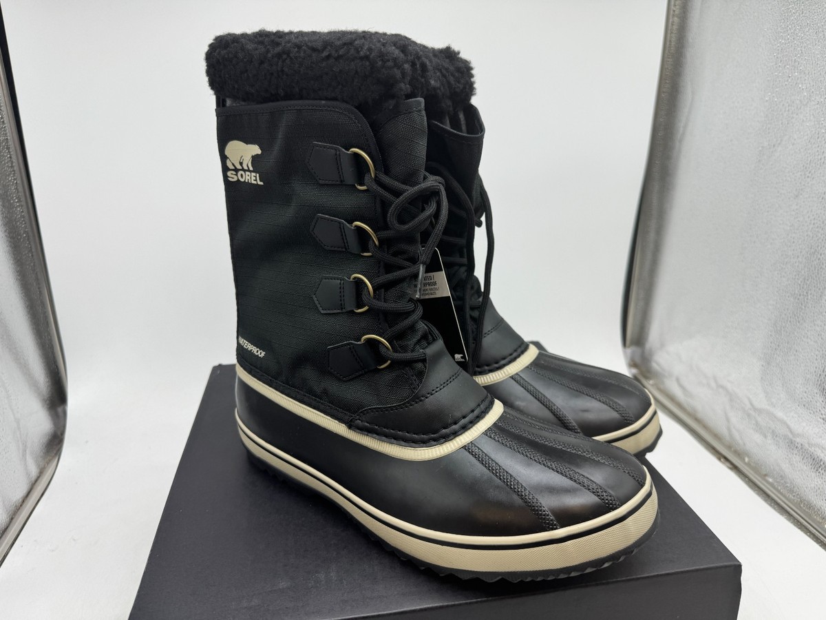 Sorel 1964 Pac Nylon Winter Waterproof Men's Black Lace Up Mid