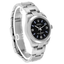 Rolex Midsize Black Dial Blue Hour Marker Ladies Watch 177200 Card 3