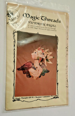 VINTAGE - MAGIC THREADS - VICTORIAN ANGEL - 6'' ORNAMENT - 1995