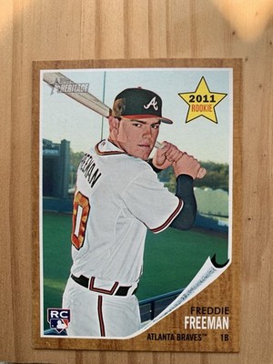 2011 Topps Heritage Freddie Freeman RC #76 Rookie Atlanta Braves