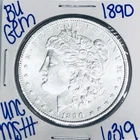 1890 BU UNCIRCULATED MORGAN SILVER DOLLAR AUTHENTIC U.S. MINT FREE SHIPPING 6319