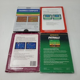 Lot Of 16 Intellivision Games With Boxes (Some Have Manuals & Overlays)