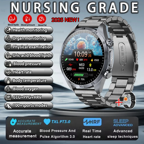 2025 New for HUAWEI Pulse Therapy Smartwatch ECG Uric Acid Blood Oxygen Heart Ra - Picture 14 of 34