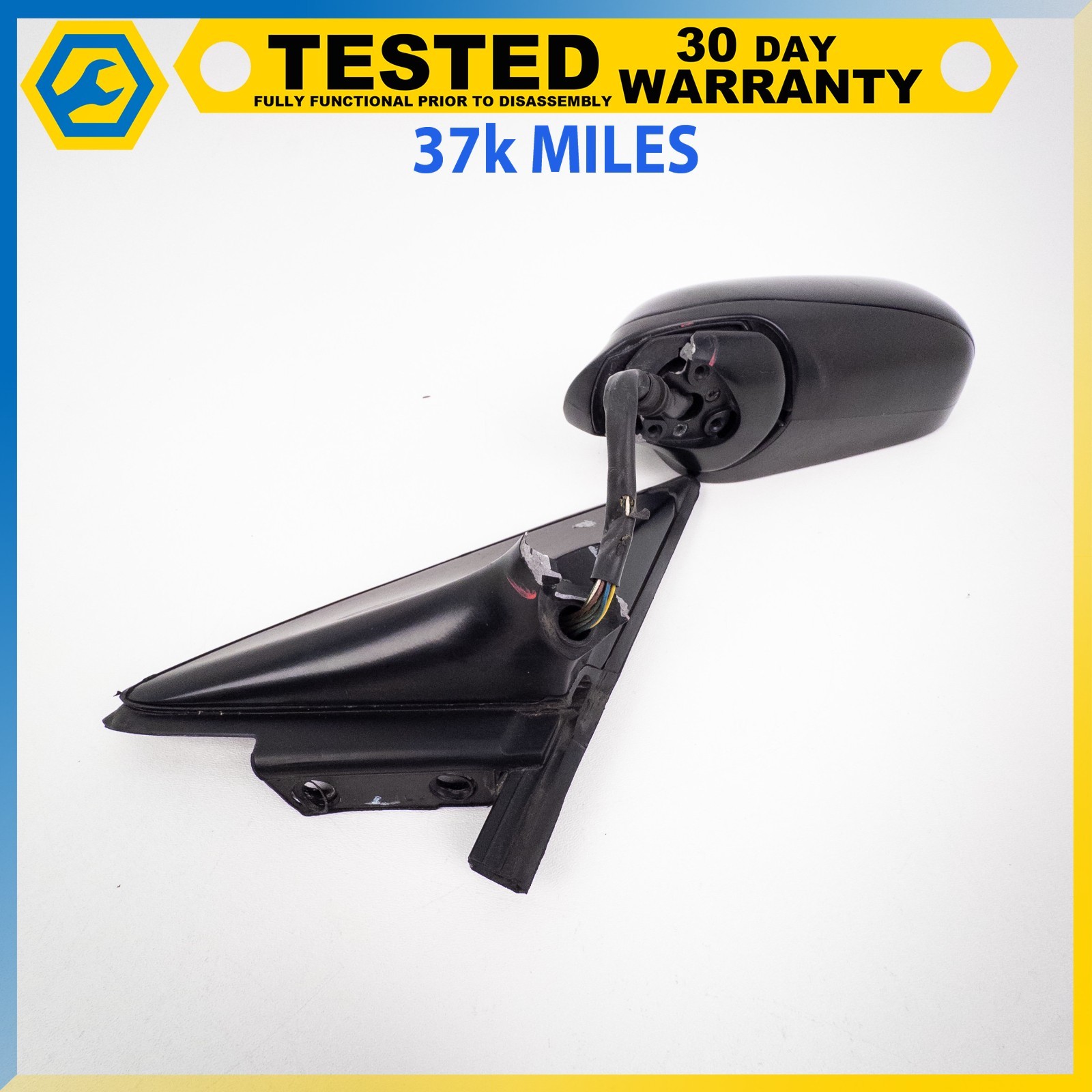 FOR PARTS! 05-12 ASTON MARTIN DB9 LEFT EXTERIOR REAR VIEW MIRROR GLASS BLACK OEM