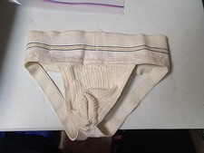 Vintage 80's Bauer  Black Y-4 Youth Supporter Jock Strap Sz. M USA