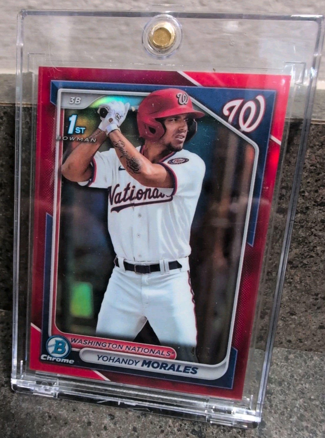 2024 1st Bowman Chrome Prospects Yohandy Morales #BCP-52 _ Red Refractor 4/5 _SP