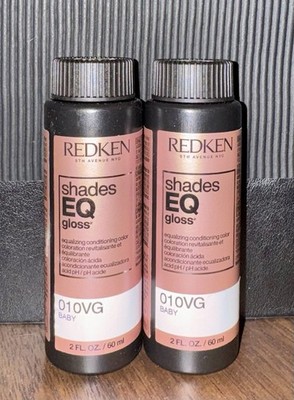 2 PACK 010VG BABY   REDKEN SHADES EQ EQUALIZING CONDITIONING COLOR GLOSS 2 OZ