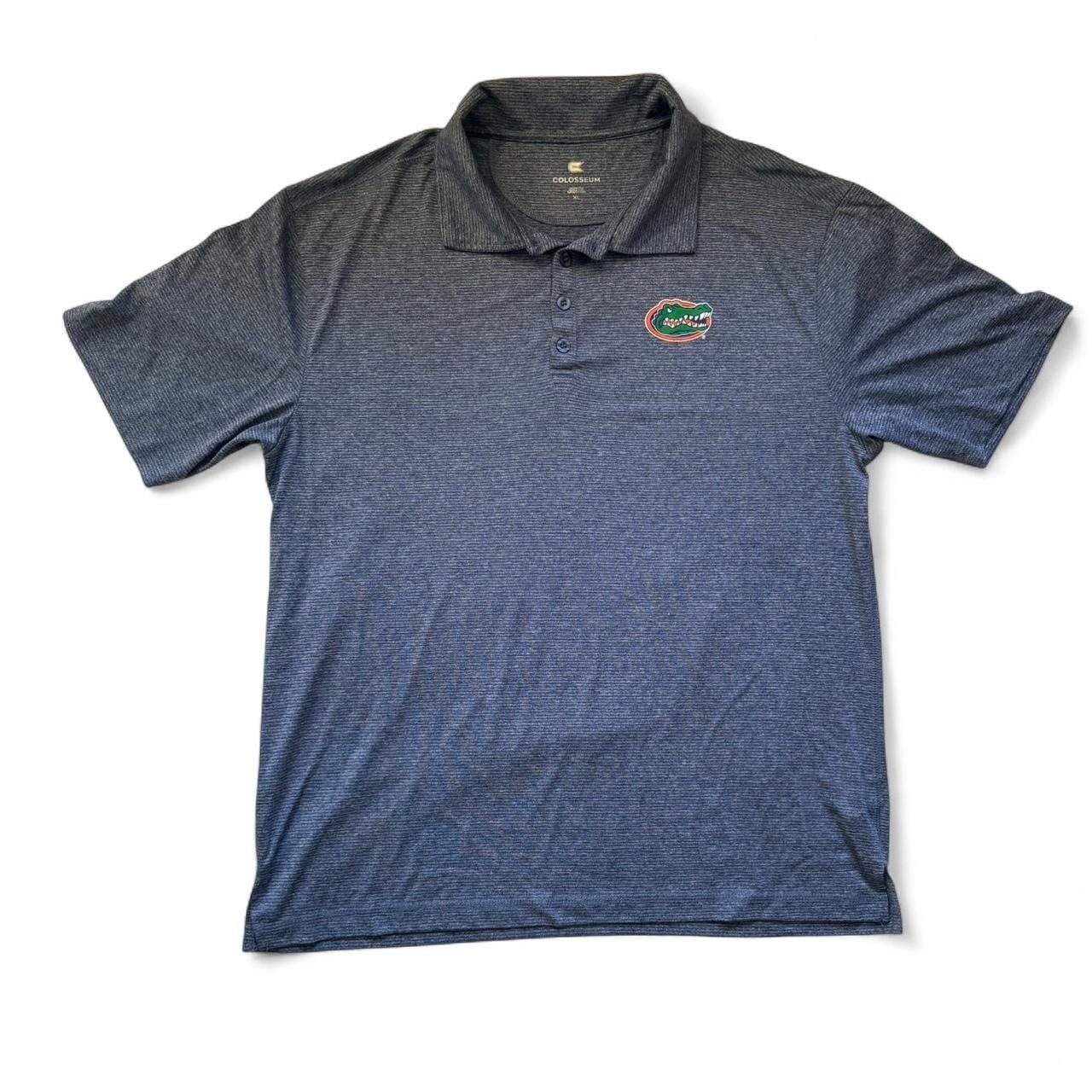 Vintage Colosseum Florida Gators Polo Shirt Navy Blue Heather XL