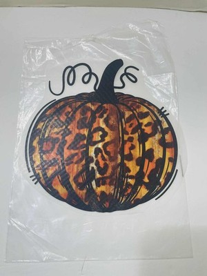 Leopard Print Pumpkin DTF Heat Transfer Fall Halloween Shirt Design