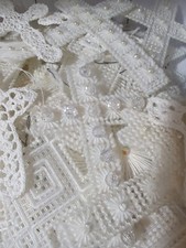 81 Pieces Handmade Plastic And Yarn Needlepoint Christmas Ornaments