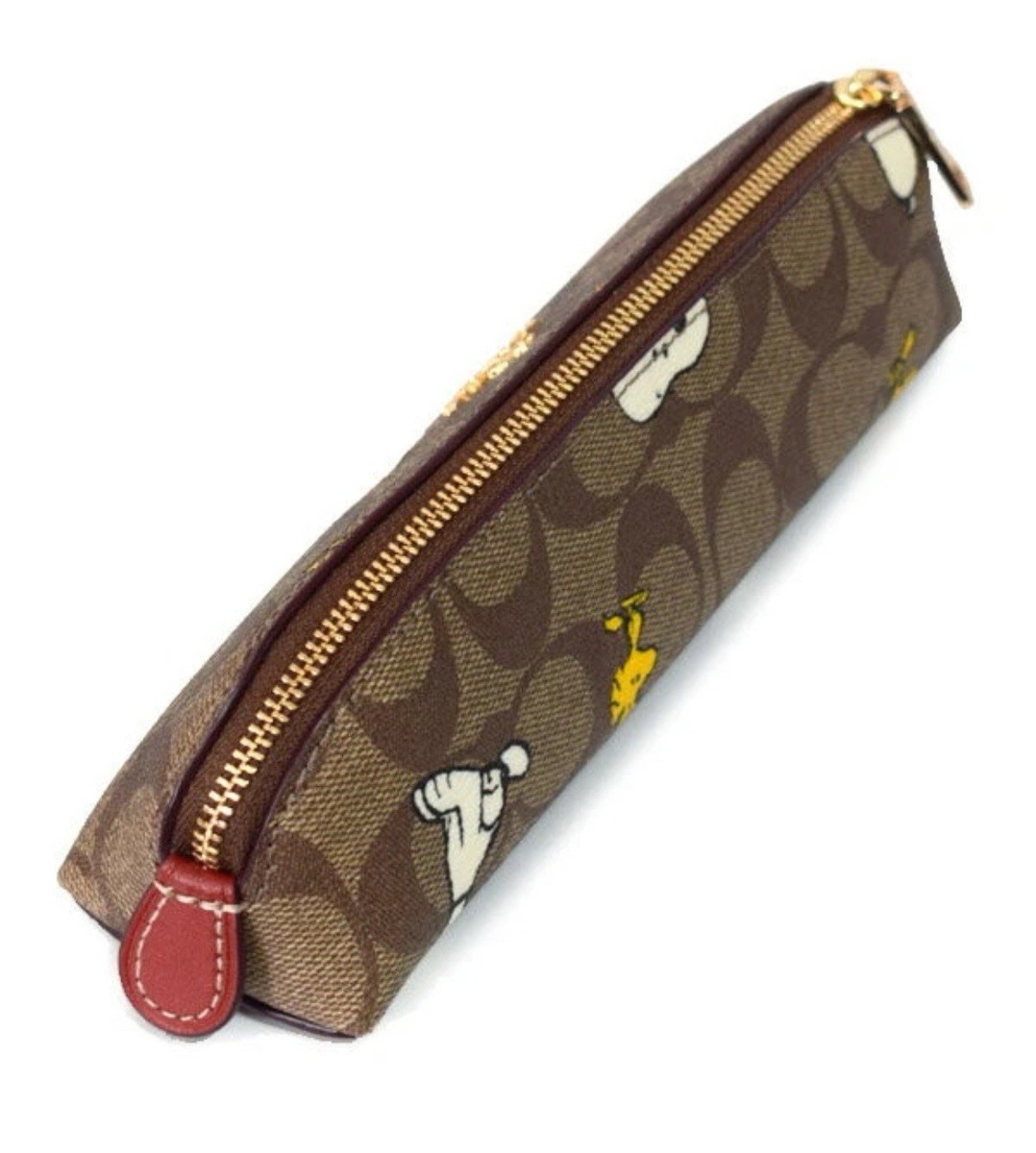 限定コラボ【Coach X Peanuts】Pencil Case /スヌーピー Coach X Peanuts Pencil Case In Signature Canvas With Snoopy