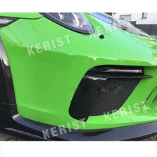 Carbon Front Bumper Splitter Air Vent Covers For Porsche 911 GT3 RS 2016-19  