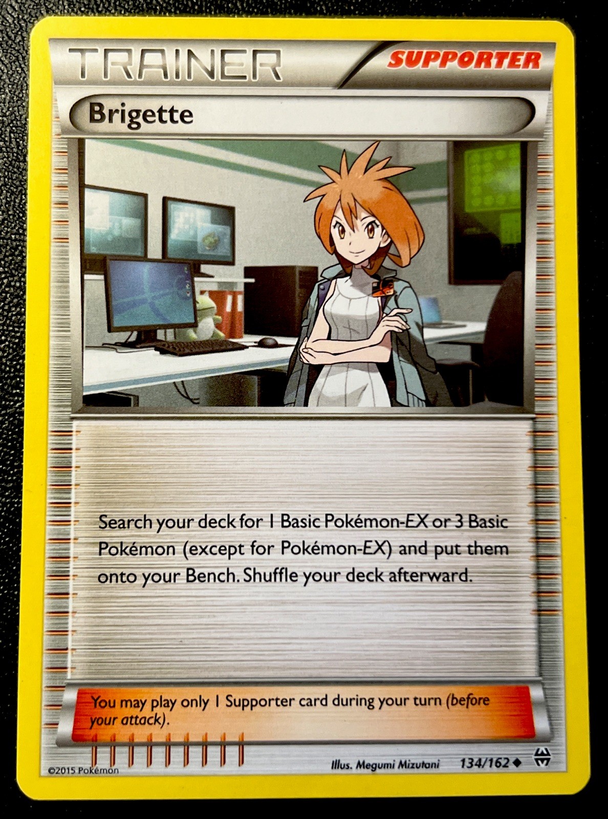 Brigette 134/162 LP Non Holo 2015 Pokemon Card!