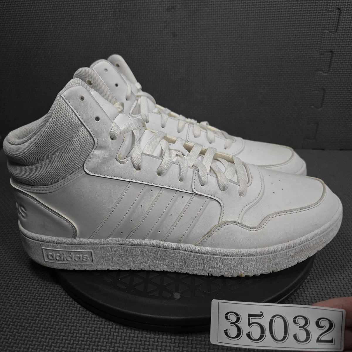 Adidas Men\'s Hoops 2.0‎ Mid Basketball Shoe Mid Top 3Stripes Size 9 Sports White adidas-Hoops-20-Mid-White-Blue  main image 4