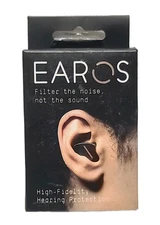 EAROS  ~ High-Fidelity Hearing Protect 17 Decibels w/ Carrying Pouch ~ NEW