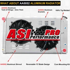For 1983-1990 1985 1986 1987 Chevy Caprice/C30 3 Core Radiator Shroud Fan Relay.