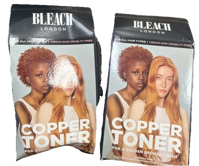 Bleach London Semi-Permanent Hair Toner Cream, Copper, 2 Pack