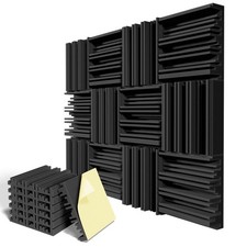 12 Pack Self-Adhesive Sound Proof Foam Panels,12 X 12 X 2 inches Acoustic Foa...