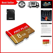 TF Card 8GB with Adapter, High Speed Memory Card, UHS-I C10 A1 Memory TF Card...