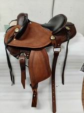 High Quality Australian Style Half Breed Aussie Leather Saddle 16".