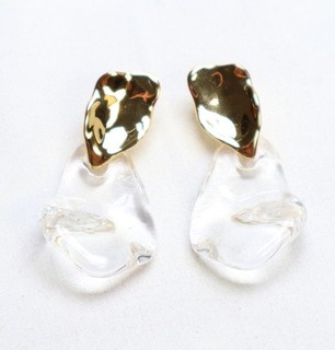 Alexis Bittar Liquid Lucite Wafer Post Drop Earrings $195